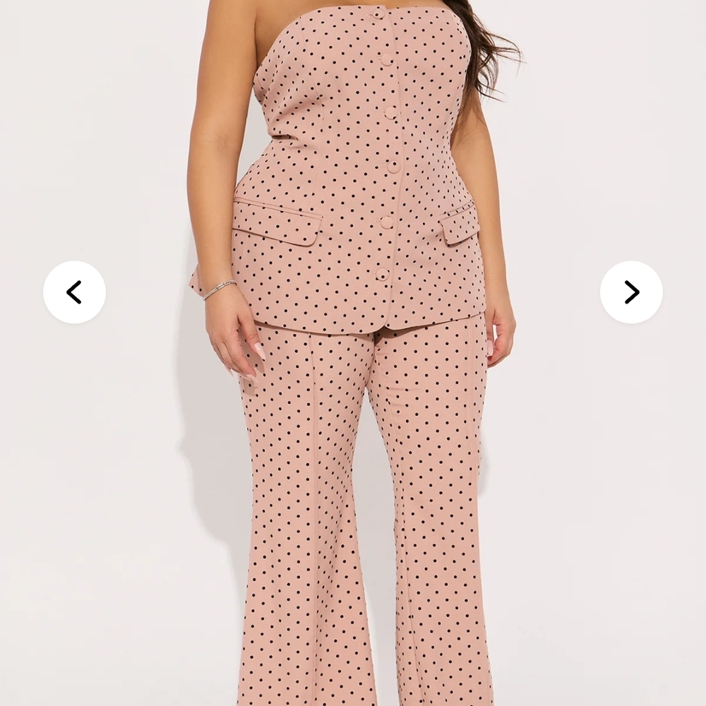 Fashion Nova Pink Polka Dot Jumpsuit